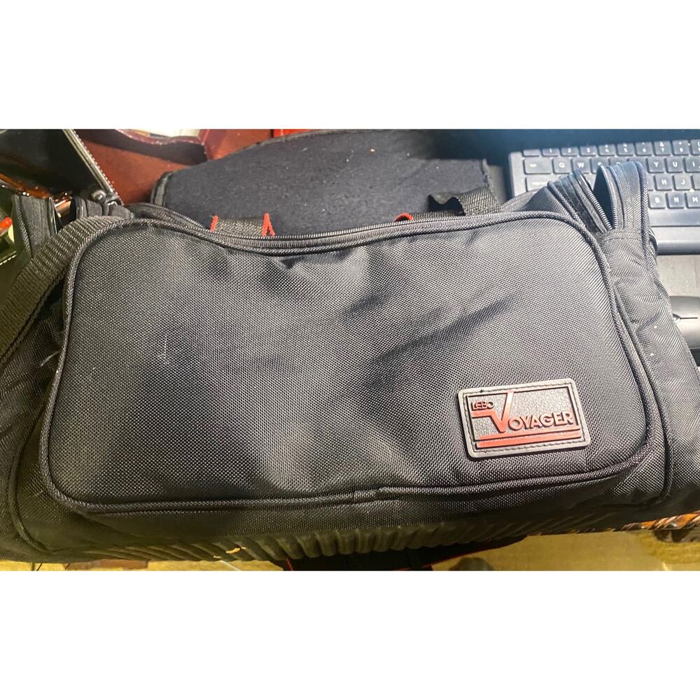 Vintage Lebo Voyager Black/Red Video / Camera Bag With Carrying Strap